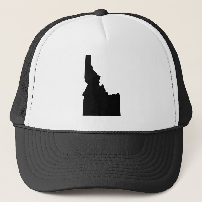 Idaho in Black Trucker Hat (Front)