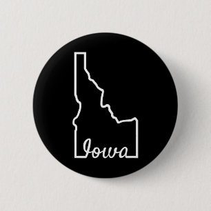 Idaho Iowa Funny Geography Mix Up Joke Idawa State 6 Cm Round Badge