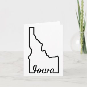 Idaho Iowa Funny Geography Mix Up Joke Idawa State Card