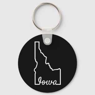 Idaho Iowa Funny Geography Mix Up Joke Idawa State Key Ring