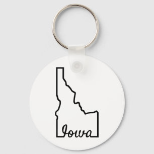 Idaho Iowa Funny Geography Mix Up Joke Idawa State Key Ring