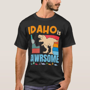 Idaho Is Awesome Dinosaur I Love Idaho Gift Boys G T-Shirt