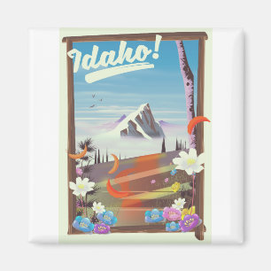 Idaho! landscape travel poster magnet