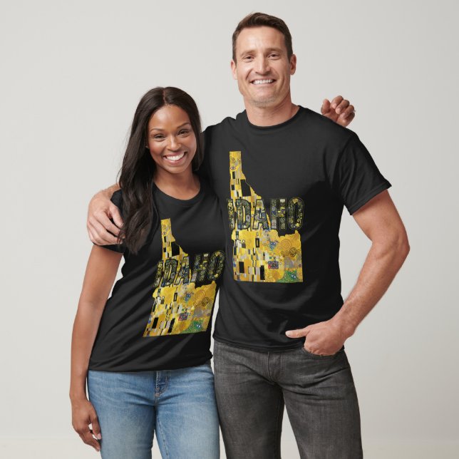 Idaho Map and Text T-Shirt (Unisex)