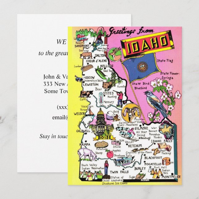 Idaho Map Moving Announcement (Front/Back)