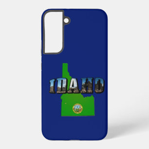 Idaho Map, Seal and Picture Text Samsung Galaxy Case