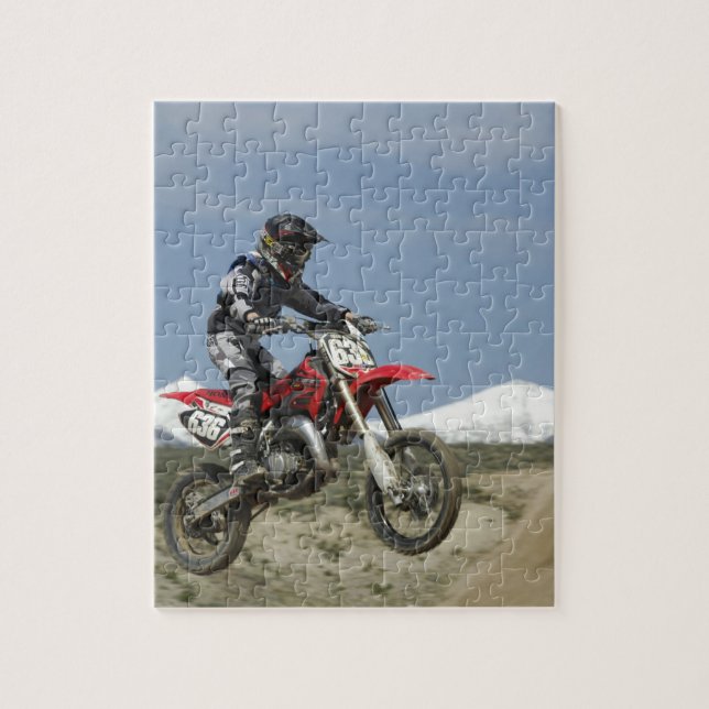 Idaho, Motocross Racing, Motorcycle Racing Jigsaw Puzzle (Vertical)