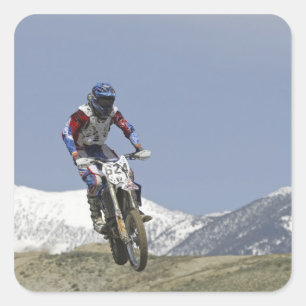Idaho, Motocross Racing, Motorcycle Racing Square Sticker