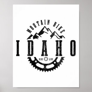 Idaho Mountain Bike Mtb Downhill Souvenir Poster