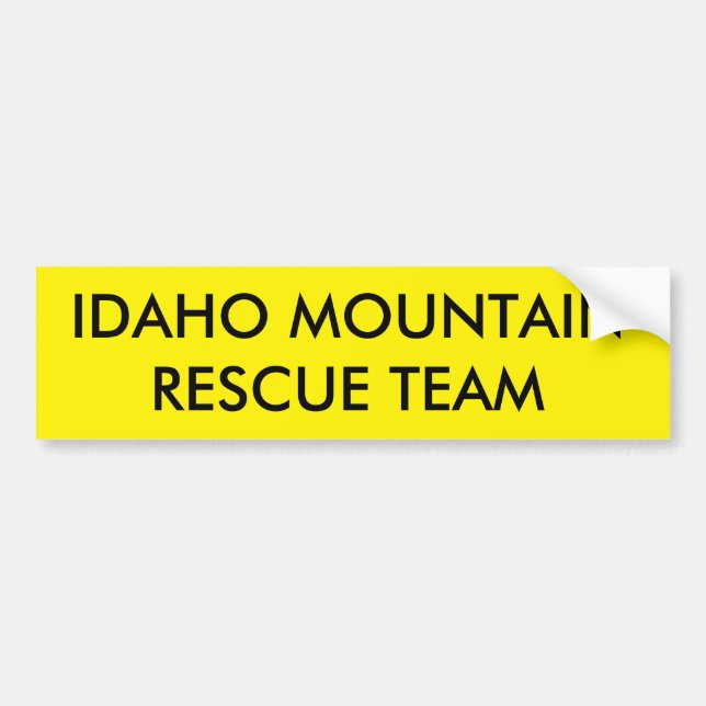 IDAHO MOUNTAIN RESCUE TEAM BUMPER STICKER (Front)