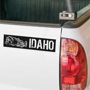 IDAHO - ONE BAD BASS SWALLOWED ID PATRIOT BUMPER STICKER