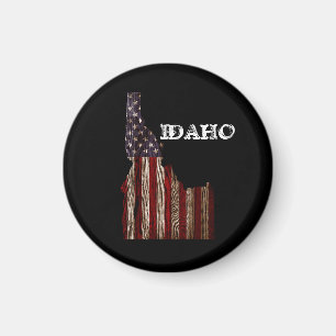 IDAHO PATRIOT BURNT WOOD CLR MAGNET