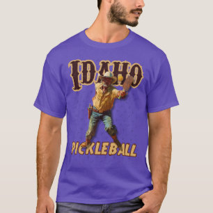 Idaho Pickleball 2 Funny Western Style Cowboy T-Shirt