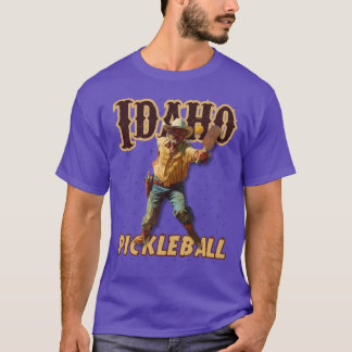Idaho Pickleball 2 Funny Western Style Cowboy T-Shirt