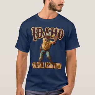 Idaho Pickleball Funny Western Style Cowboy T-Shirt