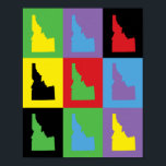 Idaho Pop Art Colourful Pattern Poster<br><div class="desc">A fun design of Idaho done in a colourful pop art pattern</div>
