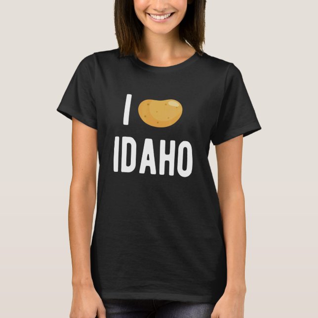 Idaho Potato I Love Vegetable State Of Idaho Potat T-Shirt (Front)