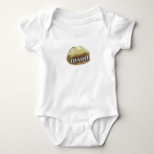Idaho potato label baby bodysuit