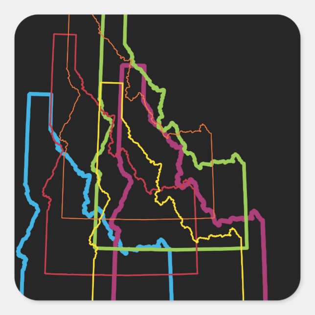 idaho pride blur square sticker (Front)