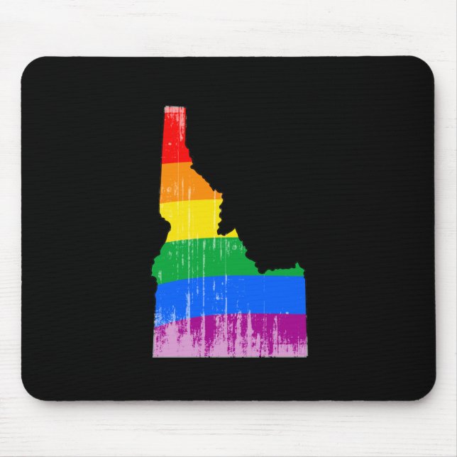 IDAHO PRIDE - DISTRESSED -.png Mouse Pad (Front)
