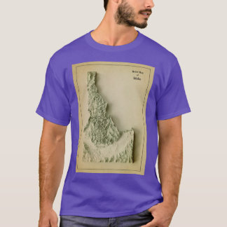 Idaho Relief Map 3D digitallyrendered T-Shirt