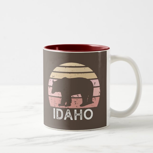 Idaho Retro Bear Two-Tone Coffee Mug (Right)
