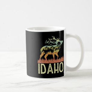 Idaho Retro Mountain Vintage Elk Hiking Men Women Coffee Mug