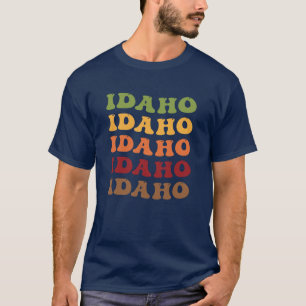 Idaho Retro Vintage Wavy Text Oversized T-Shirt