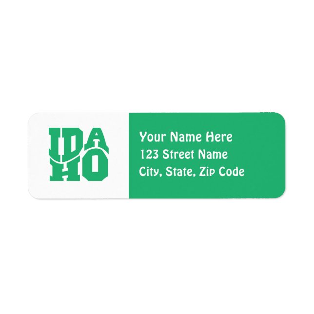 Idaho Return Address Label (Front)