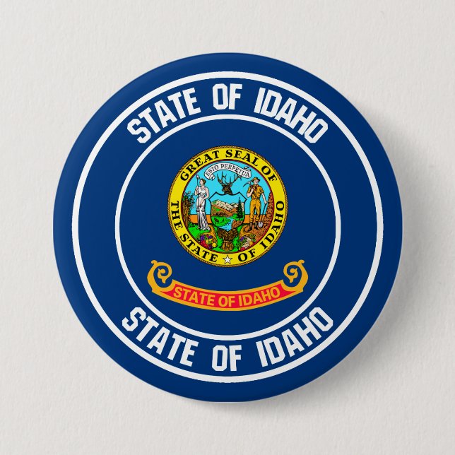 Idaho Round Emblem 7.5 Cm Round Badge (Front)