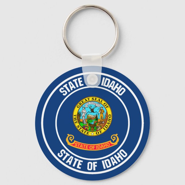 Idaho Round Emblem Key Ring (Front)