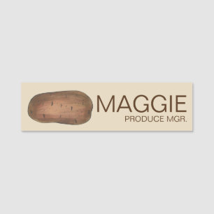 Idaho Russet Potato Spud Farm Grocery Store Name Tag