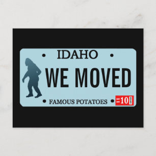 Idaho Sasquatch License Plate Announcement Postcard