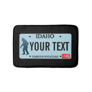 Idaho Sasquatch License Plate Bath Mat