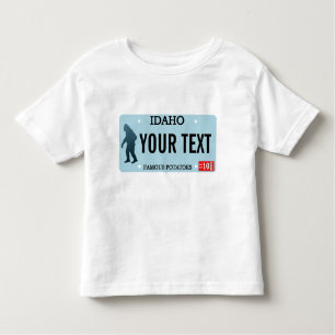 Idaho Sasquatch License Plate Toddler T-Shirt