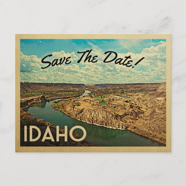 Idaho Save The Date Vintage Postcards (Front)