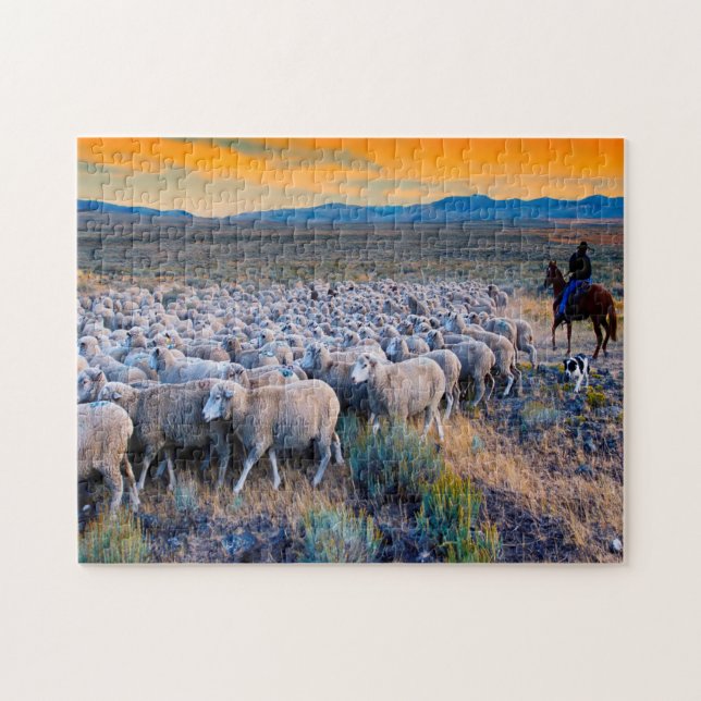 Idaho Sheep Grazing. Jigsaw Puzzle (Horizontal)