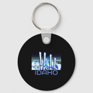 Idaho ski accessories retro idaho skiing key ring