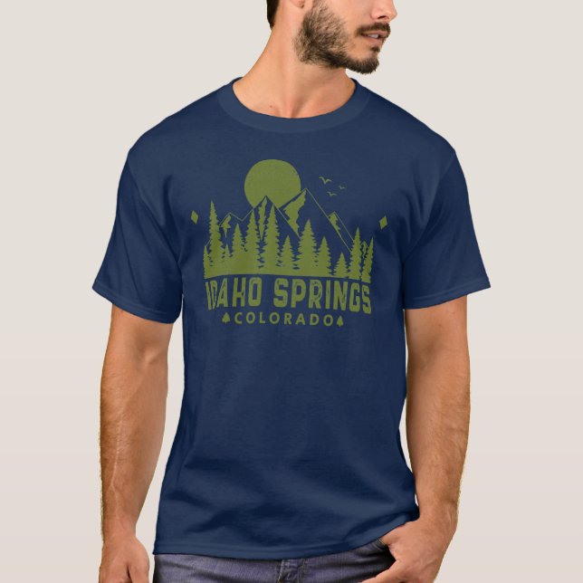 Idaho Springs Colorado Mountain View T-Shirt (Front)