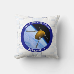 Idaho Spudnik Satellite Mission Patch Cushion