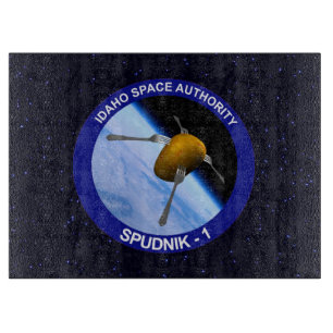 Idaho Spudnik Satellite Mission Patch Cutting Board