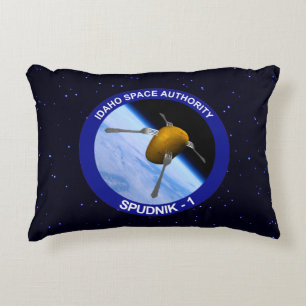 Idaho Spudnik Satellite Mission Patch Decorative Cushion