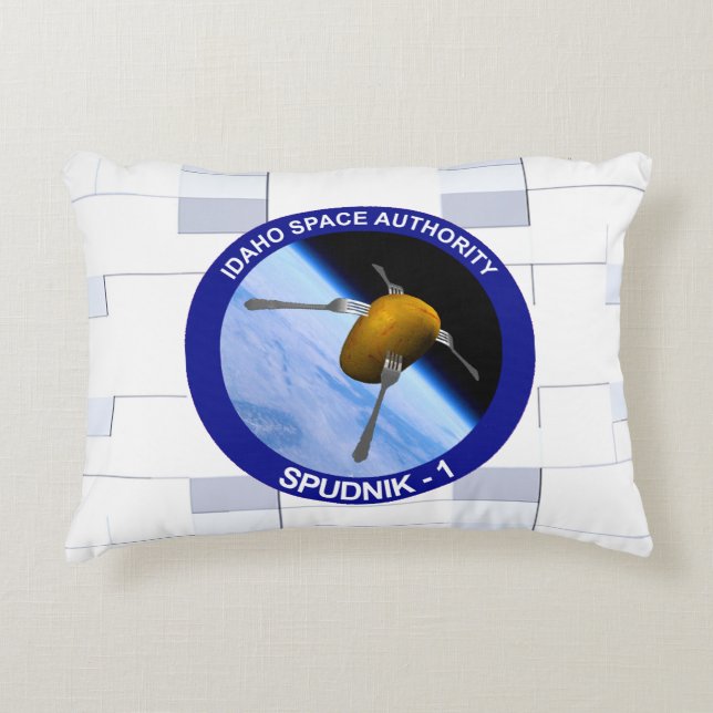 Idaho Spudnik Satellite Mission Patch Decorative Cushion (Front)