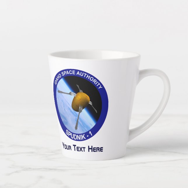 Idaho Spudnik Satellite Mission Patch Latte Mug (Right)