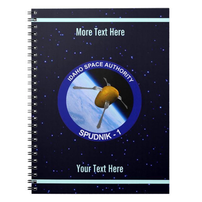 Idaho Spudnik Satellite Mission Patch Notebook (Front)