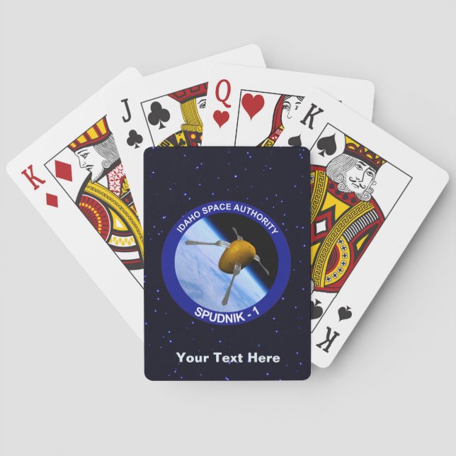 Idaho Spudnik Satellite Mission Patch Playing Cards (Back)