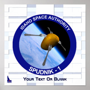 Idaho Spudnik Satellite Mission Patch Poster