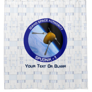Idaho Spudnik Satellite Mission Patch Shower Curtain