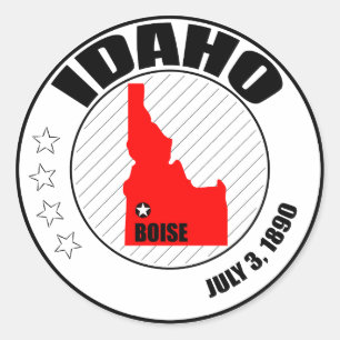 Idaho Stamp Classic Round Sticker