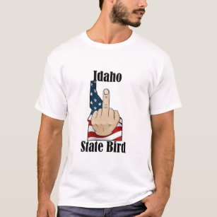 Idaho state bird t-shirt middle finger flag